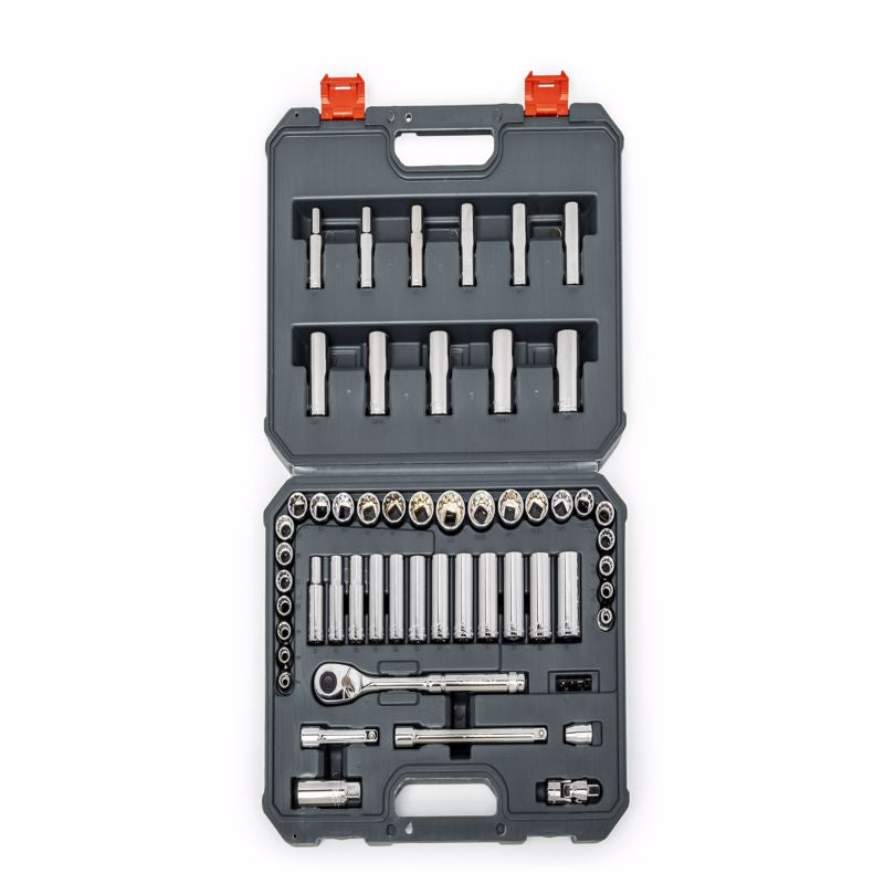 CRESCENT - Crescent 3/8 in. drive Metric and SAE 6 and 12 Point Mechanic's Tool Set 57 pc