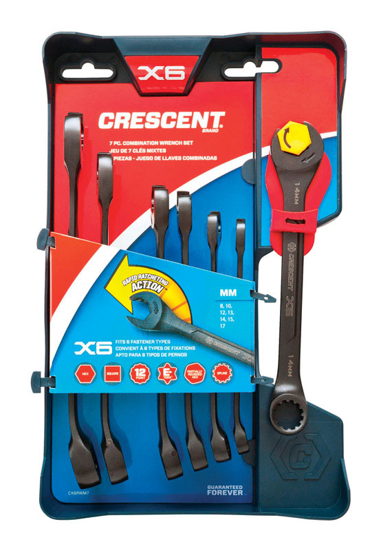 CRESCENT - Crescent X6 12 Point Metric Wrench Set 11 in. L 7 pk