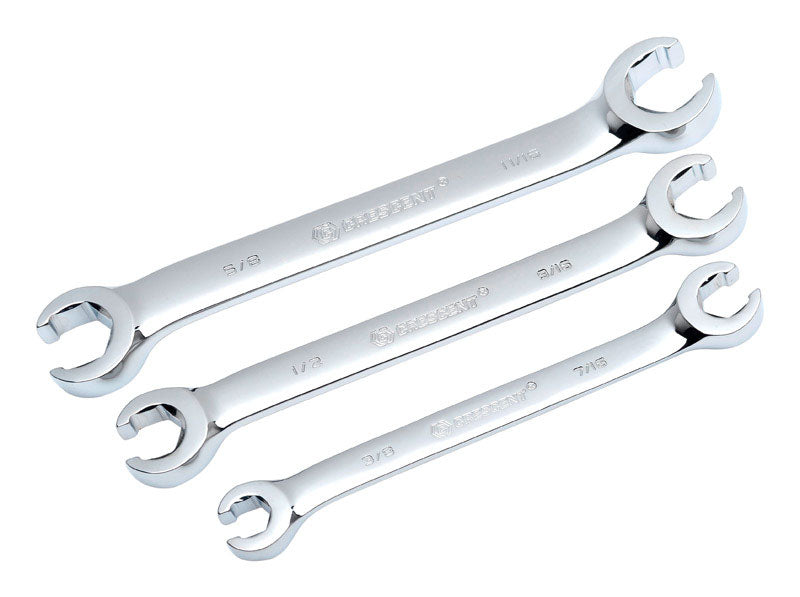 CRESCENT - Crescent SAE Flare Nut Wrench Set 7.7 in. L 3 pk