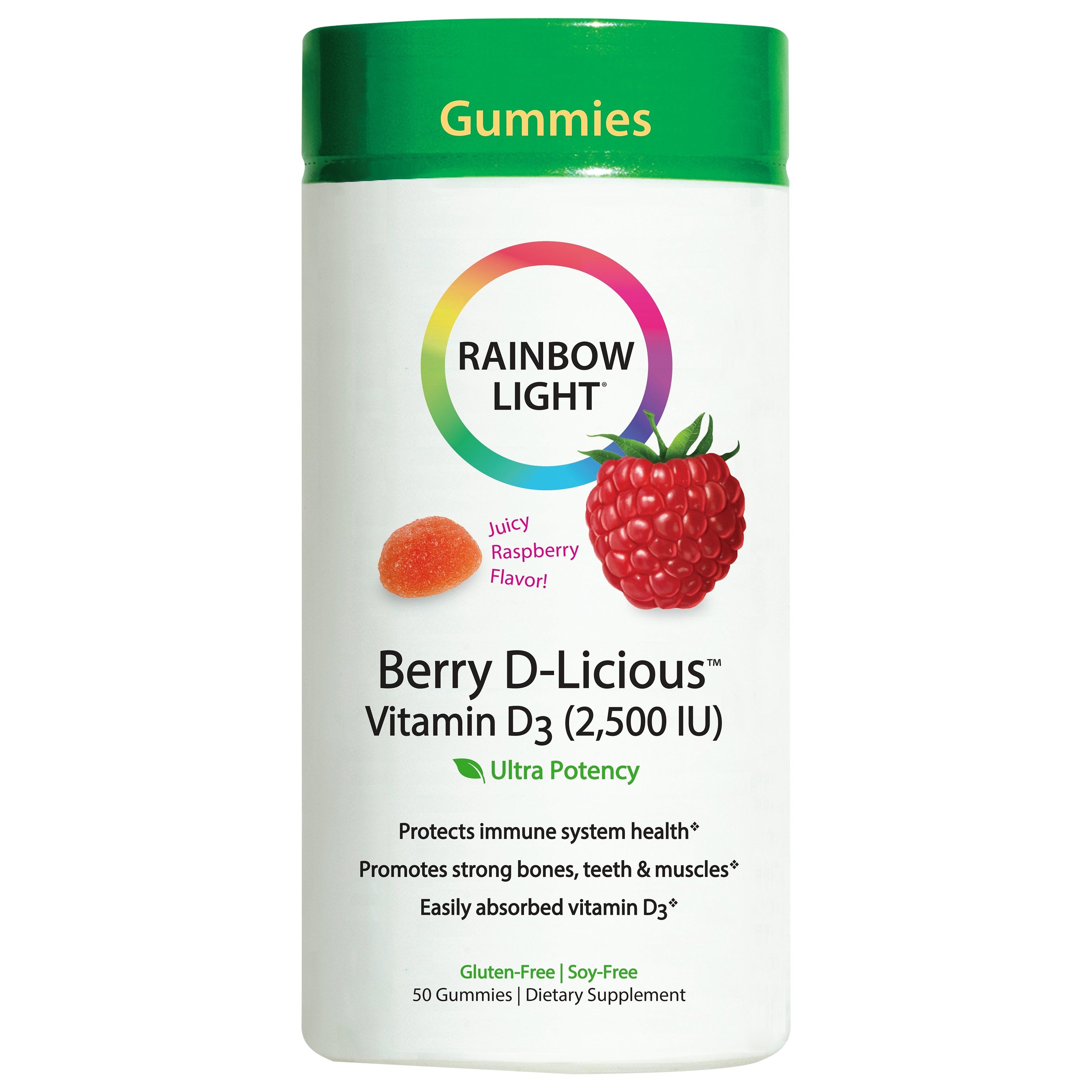 Rainbow Light Gummies Berry D-Licious Vitamin D3 50 ea - Case of 1