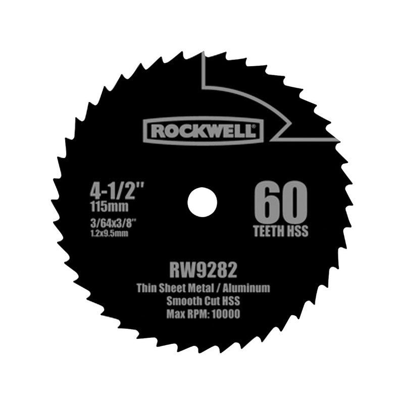 ROCKWELL - Rockwell 4-1/2 in. D X 3/8 in. Versacut High Speed Steel Circular Saw Blade 60 teeth
