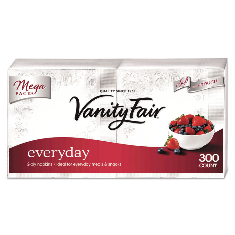 Vanity Fair - Vanity Fair Everyday Dinner Napkins, 2-Ply, White, 300/Pack