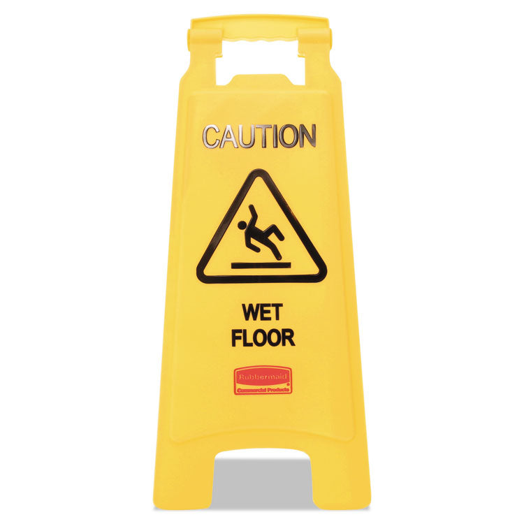 Rubbermaid Commercial - Caution Wet Floor Sign, 11 x 12 x 25, Bright Yellow