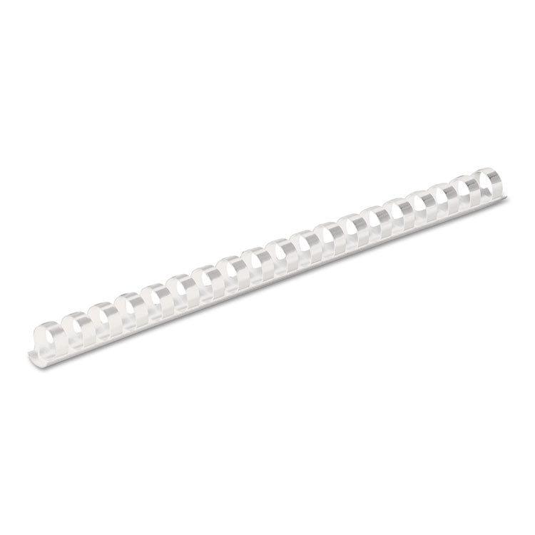 Fellowes - Plastic Comb Bindings, 1/2" Diameter, 90 Sheet Capacity, White, 100/Pack