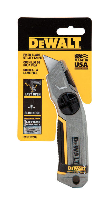 DEWALT - DeWalt 8 in. Fixed Blade Utility Knife Black/Gray 1 pk