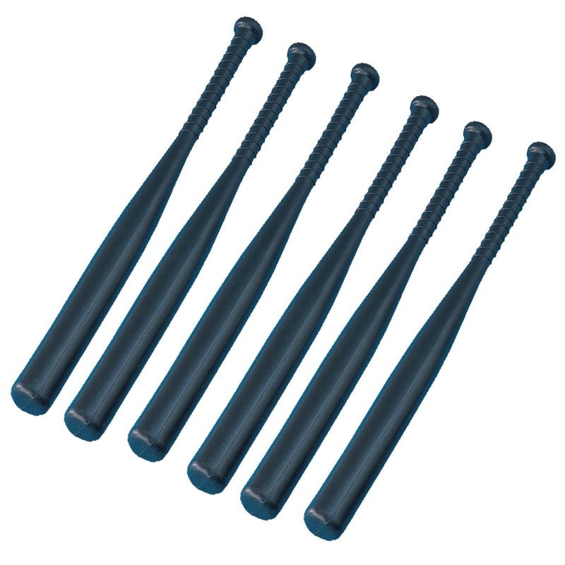 CHAMPION SPORTS - 31-Inch Solid Lightweight Plastic Bat, Black, Pack of 6