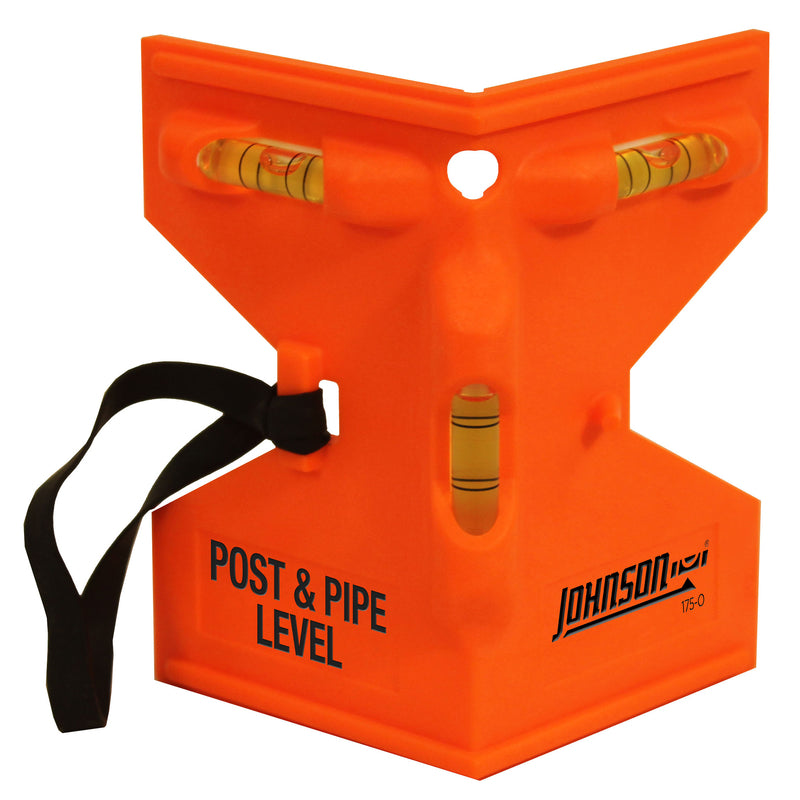 JOHNSON - Johnson 9 in. Plastic Post and Pipe Level 3 vial