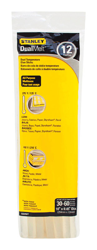 STANLEY - Stanley 0.5 in. D X 10 in. L Glue Sticks Clear 12 pk