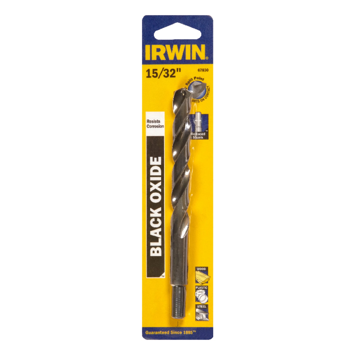 Irwin 15/32 in. X 5-3/4 in. L High Speed Steel Drill Bit Straight Shank 1 pc