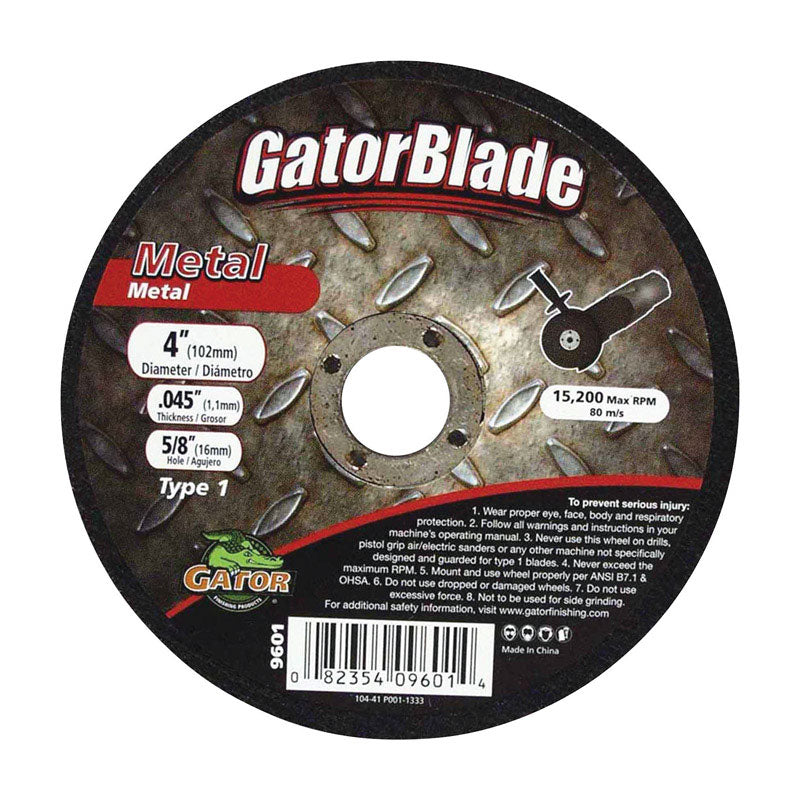 GATOR - Gator 4 in. D X 5/8 in. Aluminum Oxide Cut-Off Wheel 1 pc