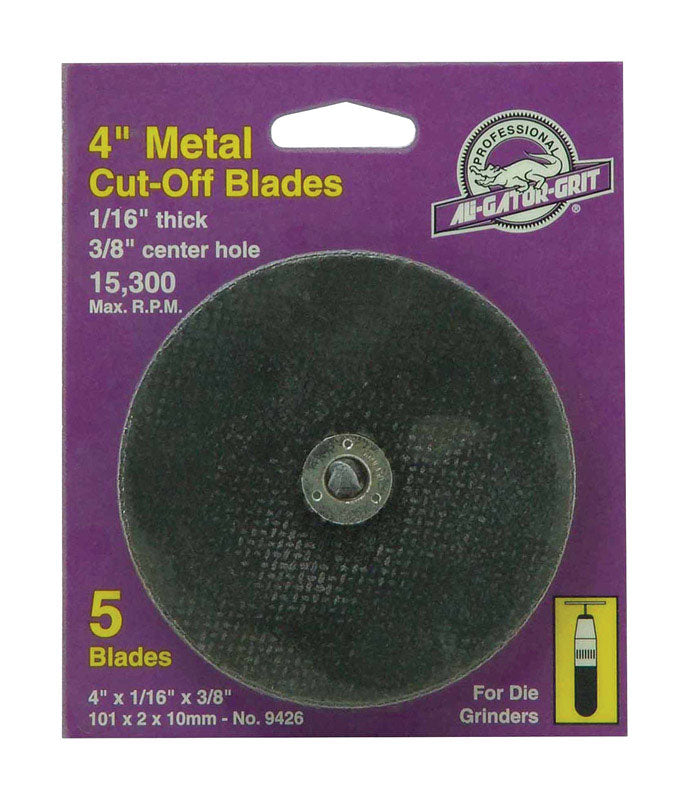 GATOR - Gator 4 in. D X 3/8 in. Aluminum Oxide Metal Cut-Off Blade 5 pc [9426]