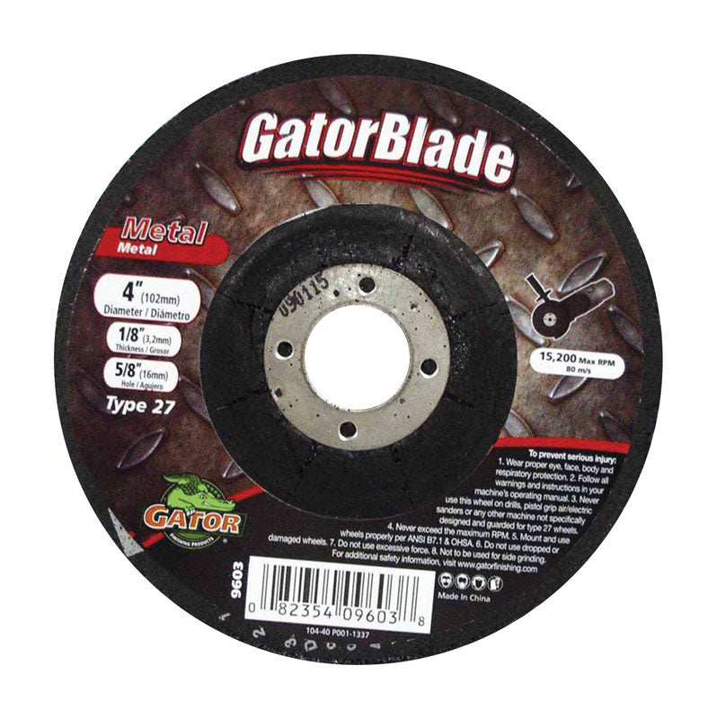 GATOR - Gator 4 in. D X 5/8 in. in. Metal Grinding Wheel [9603]