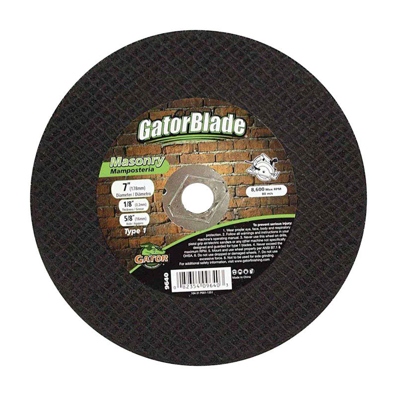 GATOR - Gator 7 in. D X 5/8 in. Aluminum Oxide Masonry Cut-Off Blade 1 pc