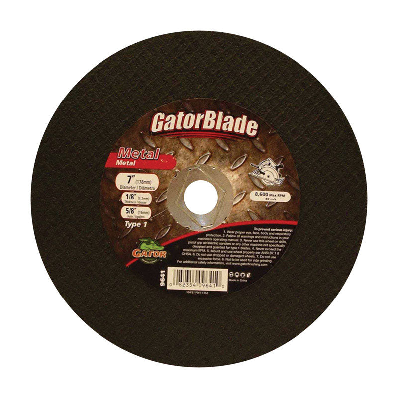 GATOR - Gator 7 in. D X 5/8 in. Aluminum Oxide Metal Cut-Off Blade 1 pc