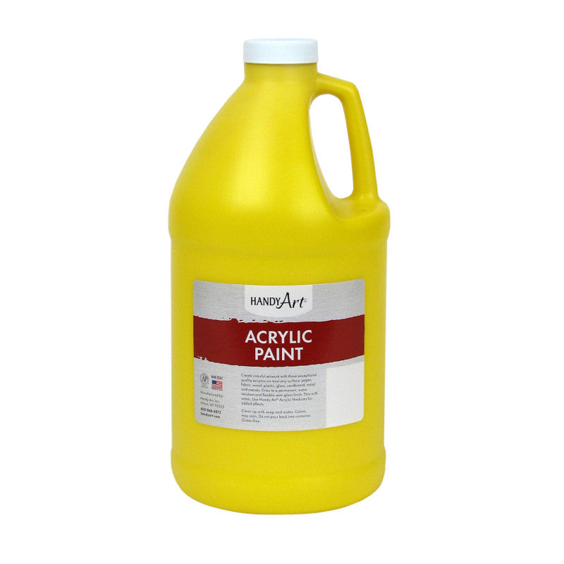 HANDY ART - Acrylic Paint Half Gallon, Chrome Yellow