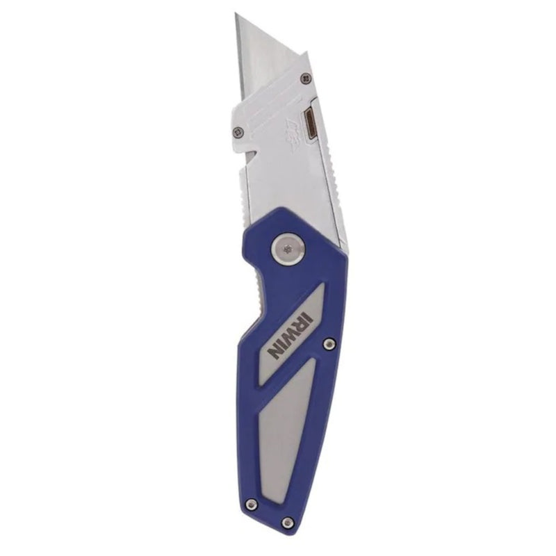 IRWIN - Irwin FK100 Folding 6.2 in. Lockback Utility Knife Blue 1 pk