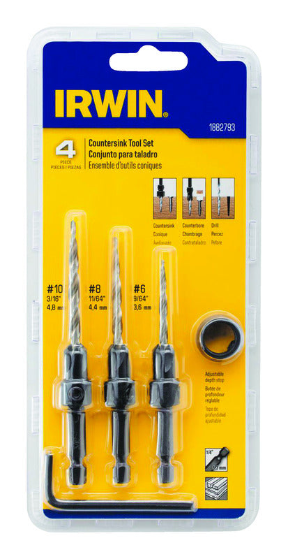 IRWIN - Irwin #6, #8 and #10 Countersink Set 4 pc