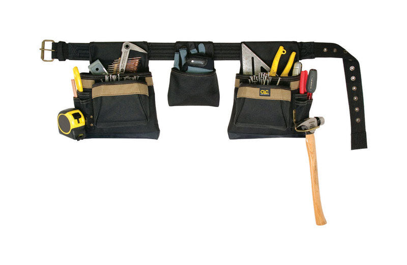 CLC - CLC 11 pocket Polyester Fabric Carpenters Pouch 19 in. L X 8 in. H Black 29 in. 46 in.