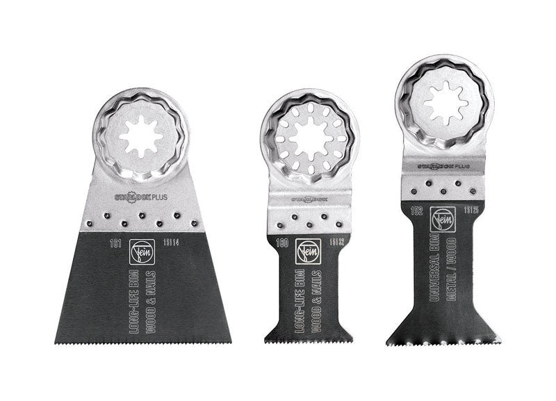 FEIN - Fein StarlockPlus 1-3/8   1-3/4   2-9/16 in. X 3.8 in. L Bi-Metal E-Cut Saw Blade Set 3 pk