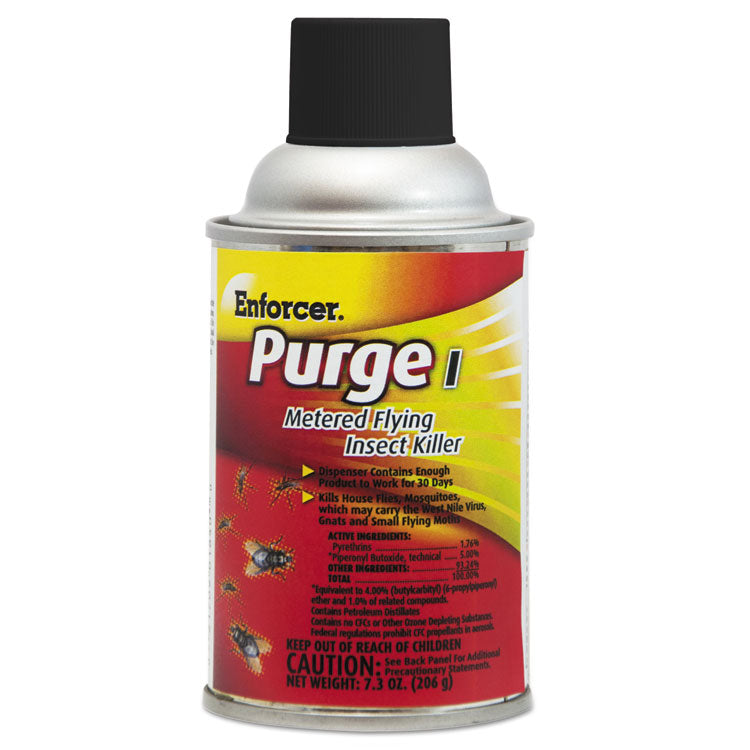 Enforcer - Purge I Metered Flying Insect Killer, 7.3 oz Aerosol Spray, Unscented, 12/Carton