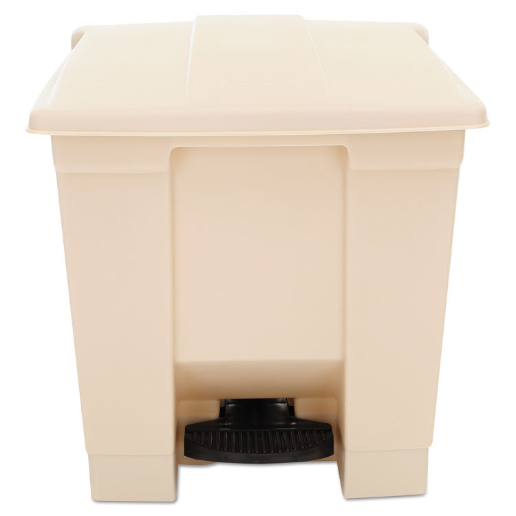 Rubbermaid Commercial - Indoor Utility Step-On Waste Container, 8 gal, Plastic, Beige
