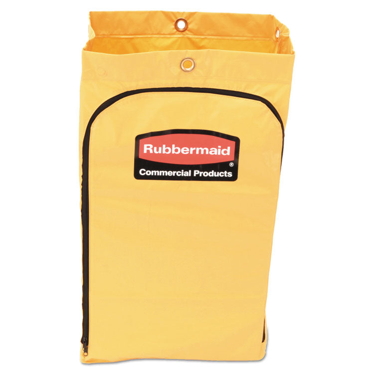 Rubbermaid Commercial - Zippered Vinyl Cleaning Cart Bag, 24 gal, , 17.25" x 30.5", Yellow