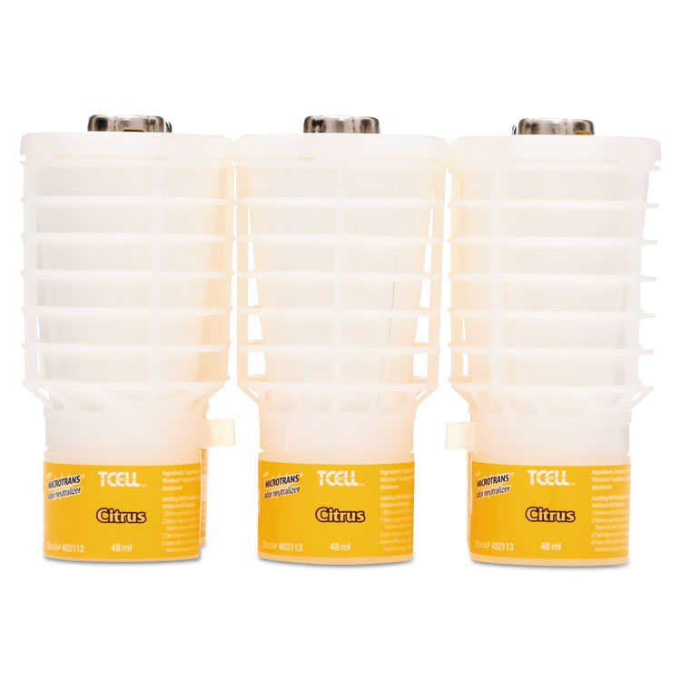 Rubbermaid Commercial - TCell Microtrans Odor Neutralizer Refill, Citrus, 1.62 oz, 6/Carton