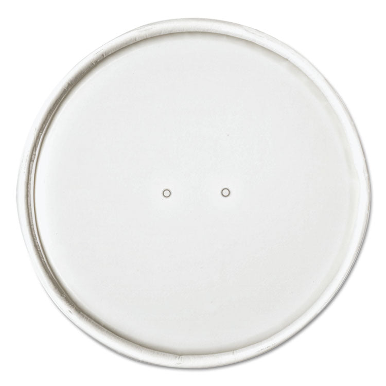 Dart - Paper Lids for 16 oz Food Containers, Vented, 3.9" Diameter x 0.9"h, White, 25/Bag, 20 Bags/Carton