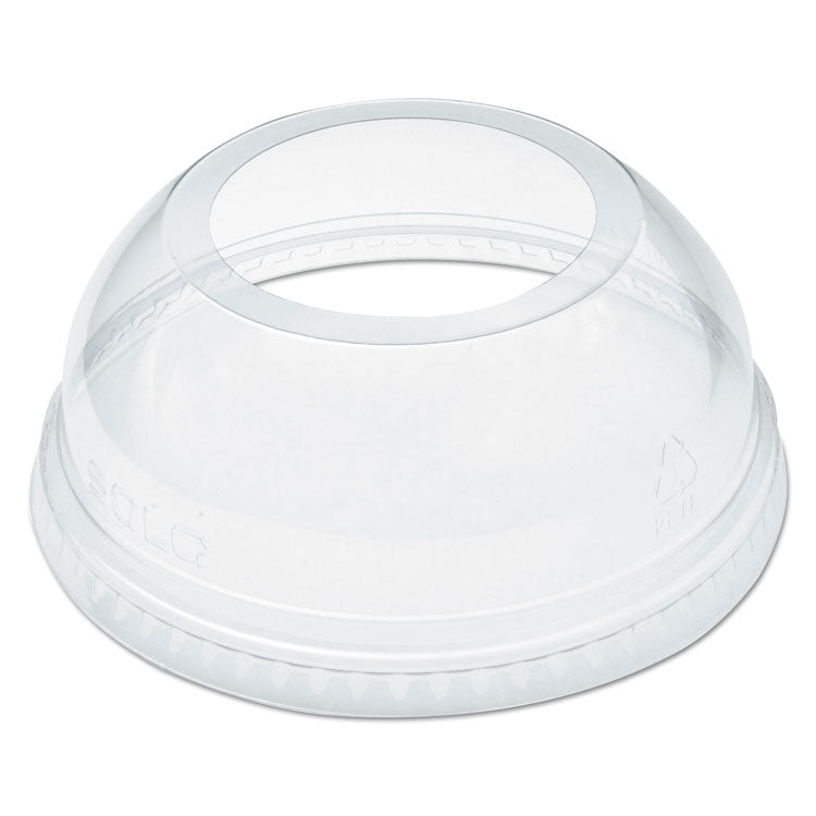 Dart - Open-Top Dome Lid, Fits 16 oz to 24 oz Plastic Cups, Clear, 1.9" Dia Hole, 1,000/Carton