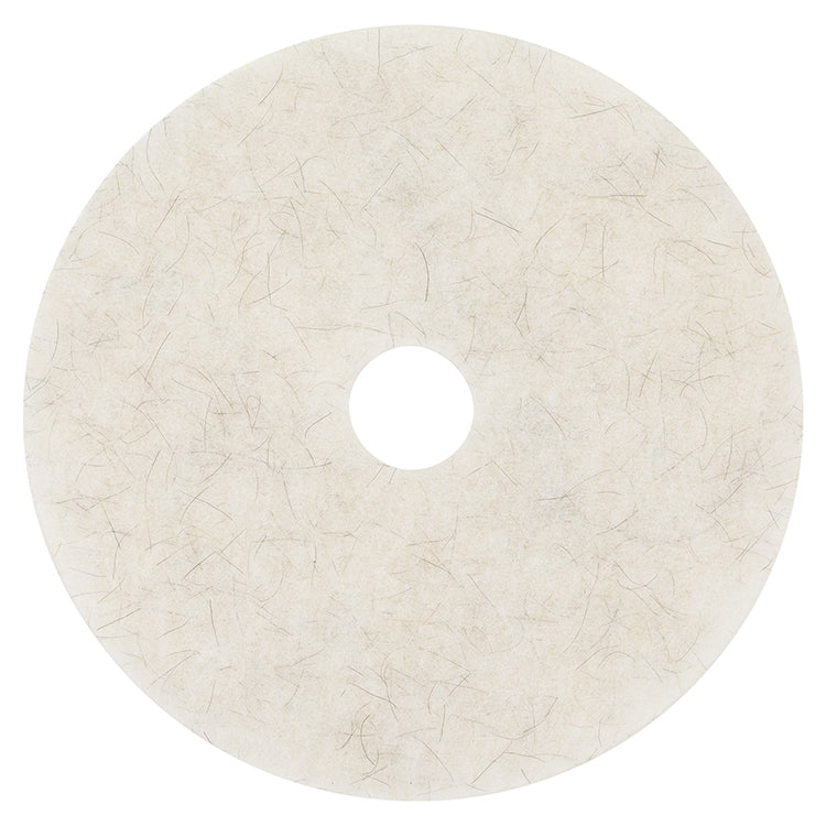 3M - Ultra High-Speed Natural Blend Floor Burnishing Pads 3300, 20" Diameter, White, 5/Carton