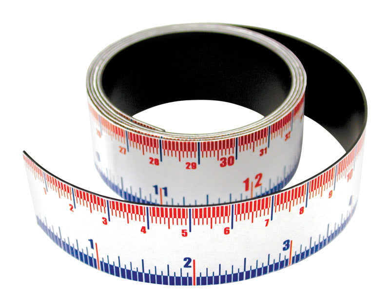 MAGNET SOURCE - Magnet Source 39.375 in. L X 1 in. W Blue/Red/White Magnetic Measuring Tape 1 pc
