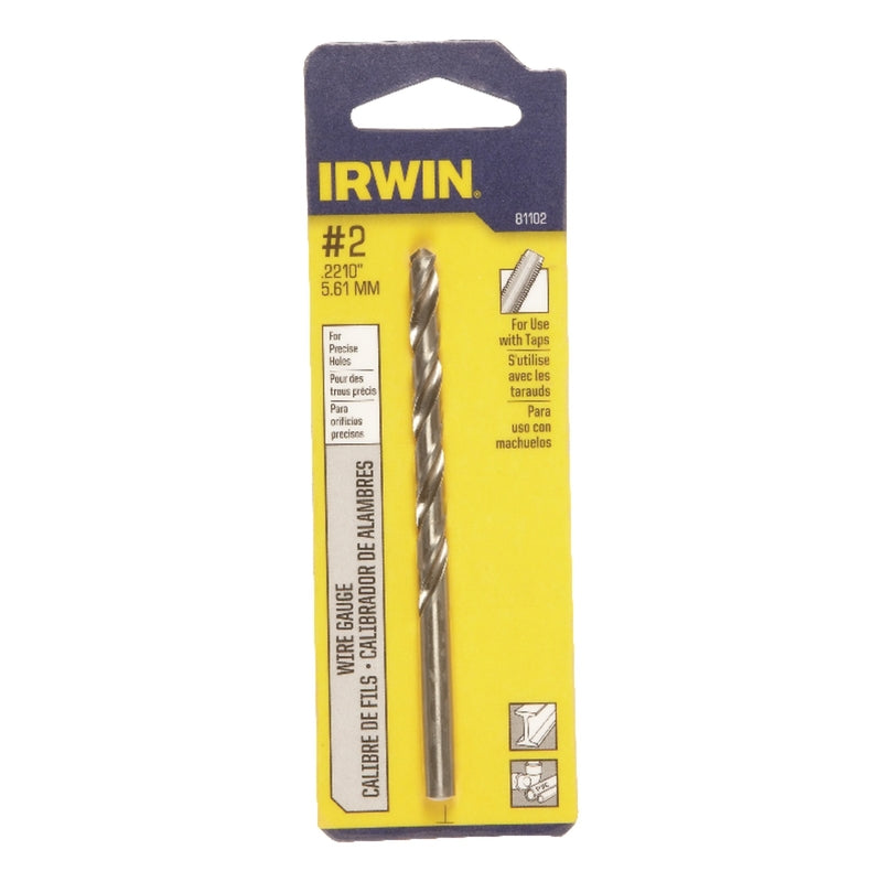 IRWIN - Irwin #2 X 3-7/8 in. L High Speed Steel Wire Gauge Bit Straight Shank 1 pc