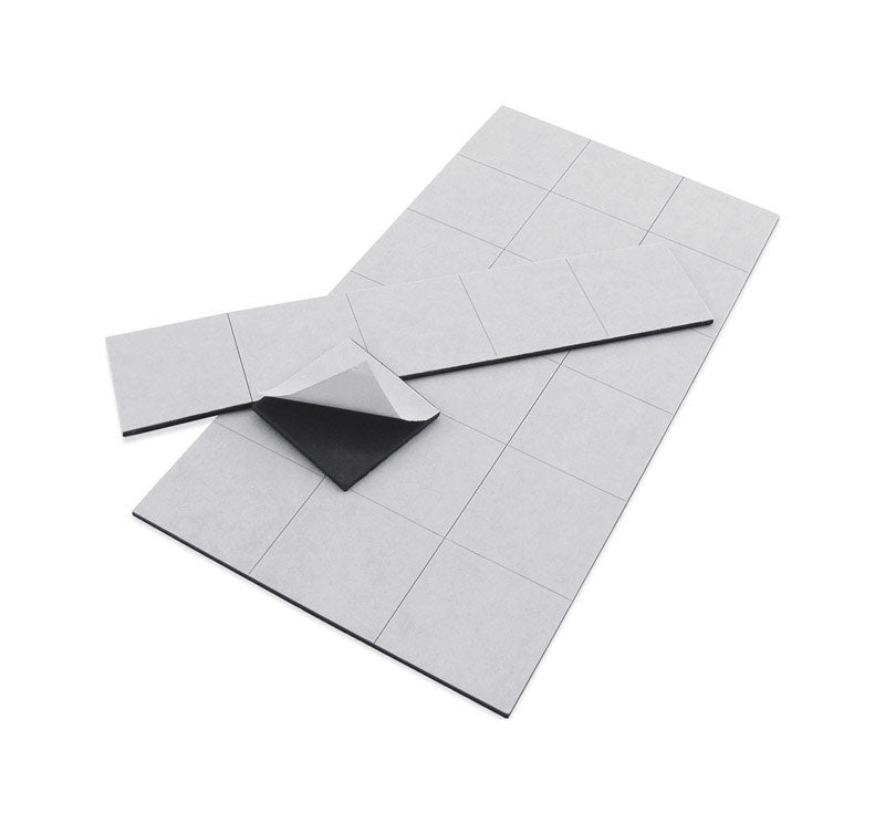 MAGNET SOURCE - Magnet Source 1 in. L X 1 in. W Black Magnetic Square w/Adhesive 24 pc