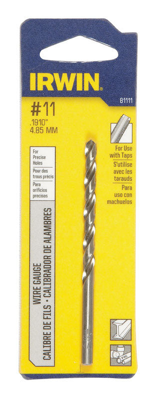 IRWIN - Irwin #11 X 3-1/2 in. L High Speed Steel Wire Gauge Bit Straight Shank 1 pc