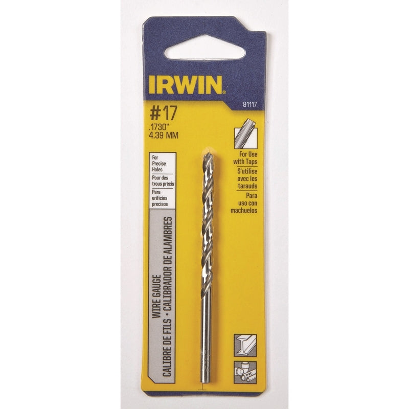 IRWIN - Irwin #17 X 3-3/8 in. L High Speed Steel Wire Gauge Bit Straight Shank 1 pc