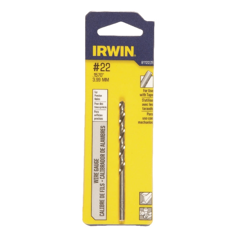 IRWIN - Irwin #22 X 3-1/8 in. L High Speed Steel Wire Gauge Bit Straight Shank 1 pc