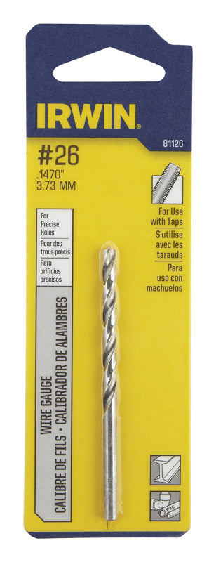 IRWIN - Irwin #26 X 3 in. L High Speed Steel Jobber Length Wire Gauge Bit Straight Shank 1 pk