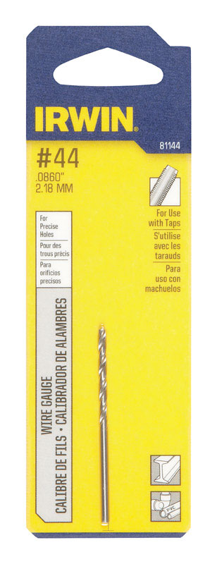 IRWIN - Irwin #44 X 2-1/8 in. L High Speed Steel Jobber Length Wire Gauge Bit Straight Shank 1 pk