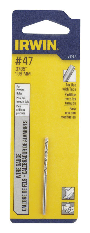 IRWIN - Irwin #47 X 2 in. L High Speed Steel Jobber Length Wire Gauge Bit Straight Shank 1 pk