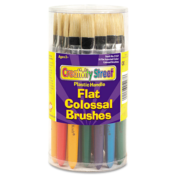 Creativity Street - Colossal Brush, Natural Bristle, Flat Profile, 30/Set