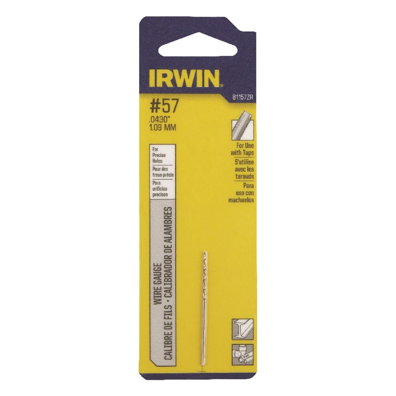 IRWIN - Irwin #57 X 1-3/4 in. L High Speed Steel Wire Gauge Bit Straight Shank 1 pc