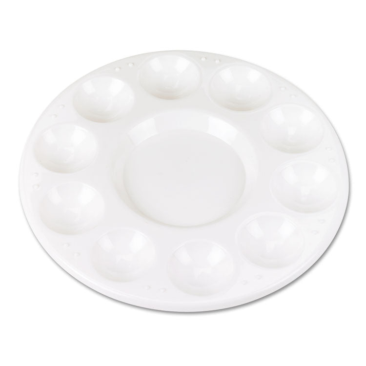 Creativity Street - Round Plastic Paint Trays for Classroom, White, 10/Pack