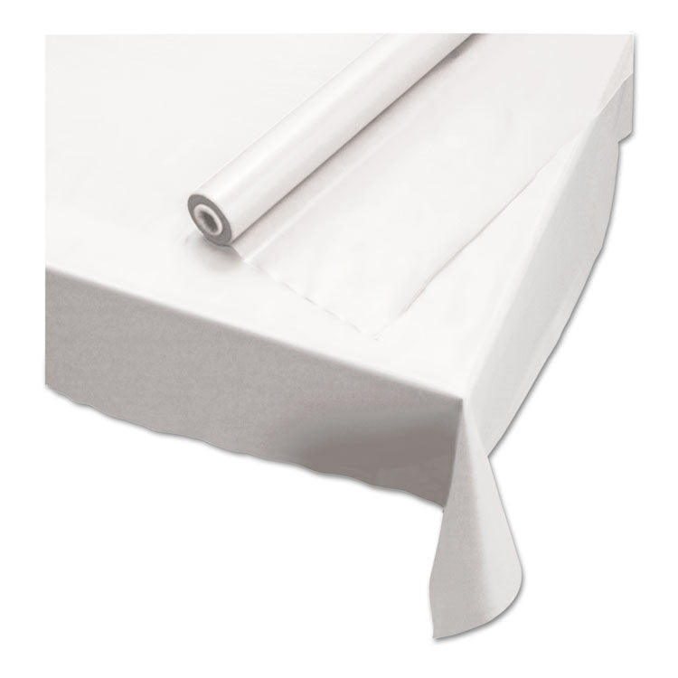 Hoffmaster - Plastic Roll Tablecover, 40" x 100 ft, White