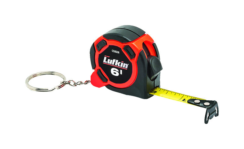 LUFKIN - Lufkin 6 ft. L X 0.5 in. W Mini Hi-Viz Keychain Tape Measure 1 pk - Case of 25