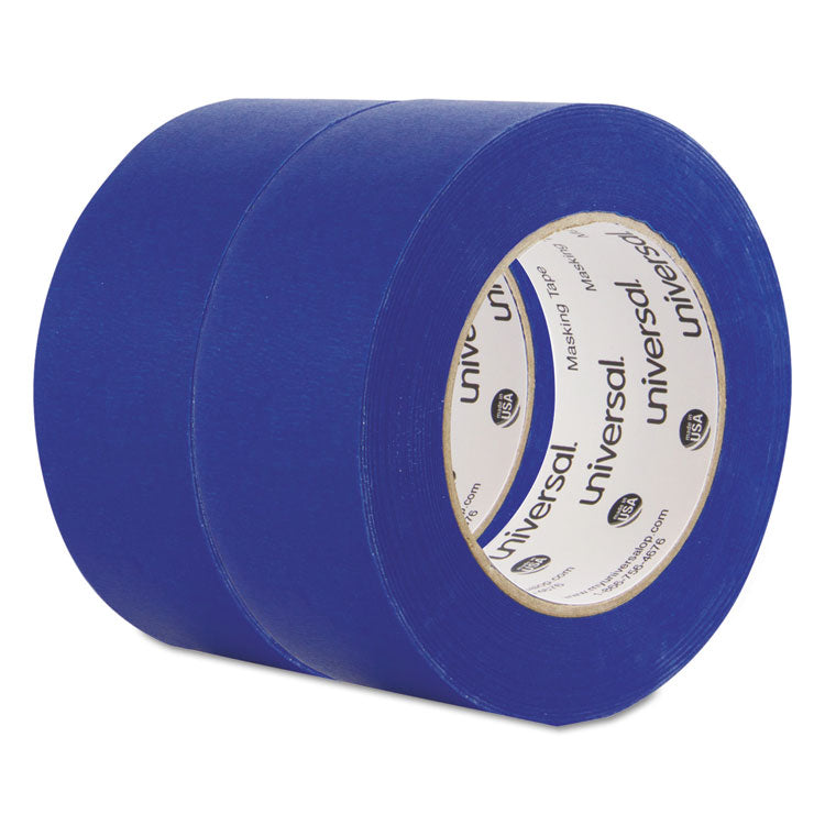 Universal - Premium Blue Masking Tape with UV Resistance, 3" Core, 48 mm x 54.8 m, Blue, 2/Pack