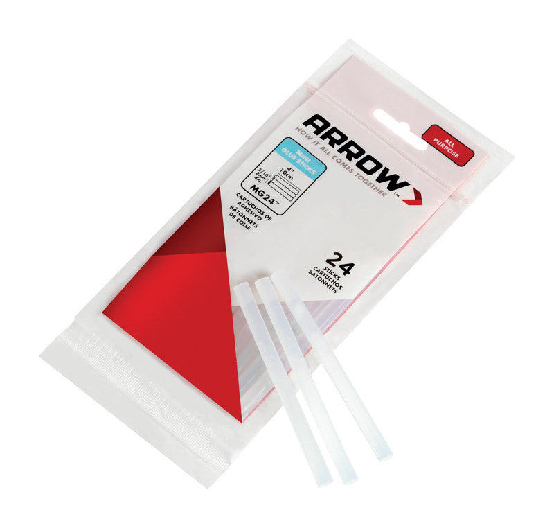ARROW FASTENER - Arrow 0.4 in. D X 4 in. L Mini Glue Sticks Clear 24 pk