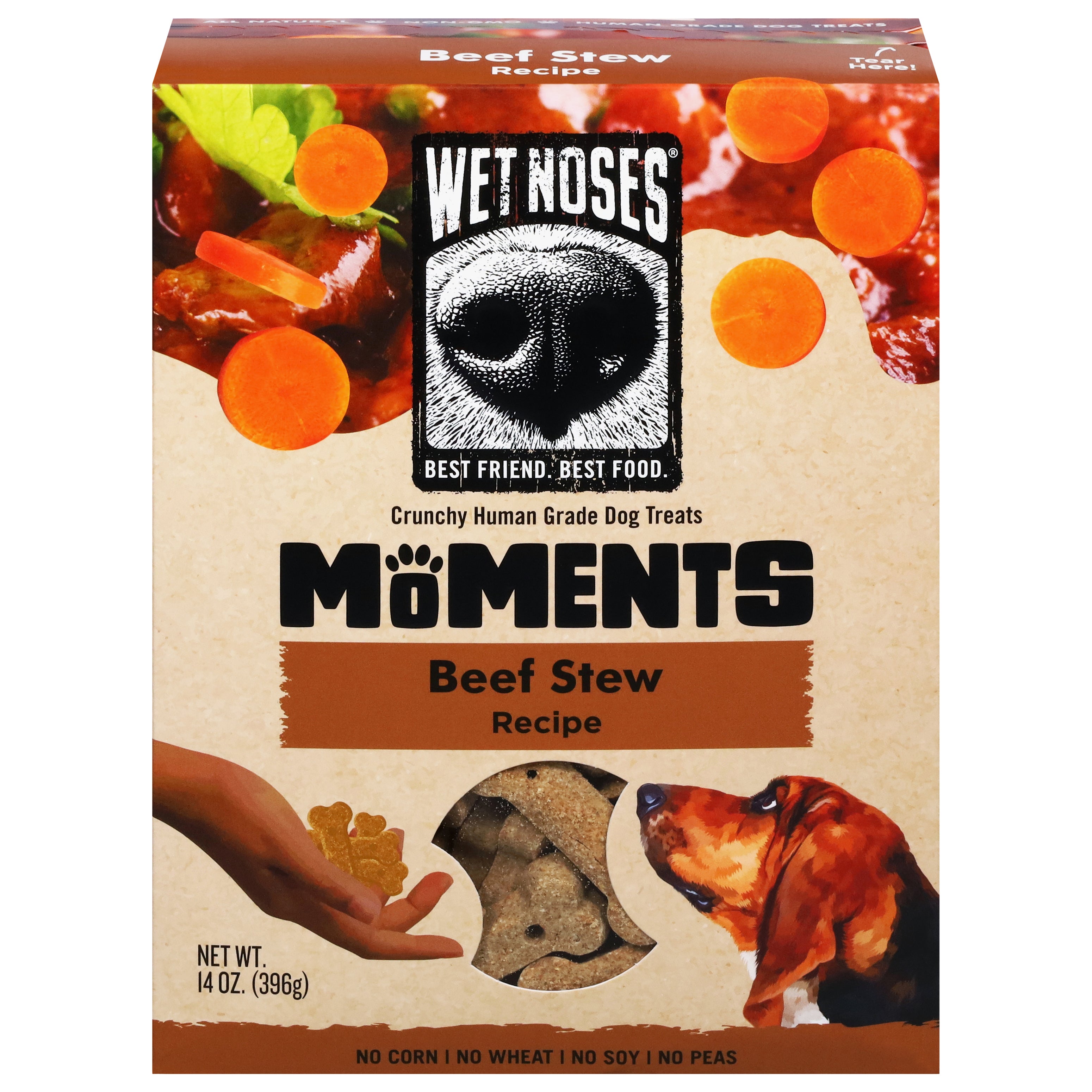 Wet Noses Moments Beef Stew Recipe Dog Treats 14 oz - Case of 6