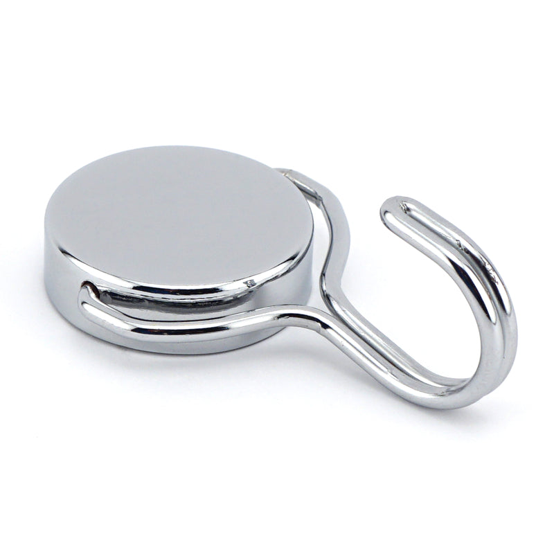 MAGNET SOURCE - Magnet Source .5 in. L X 1.5 in. W Silver Magnetic Hook 65 lb. pull 1 pc