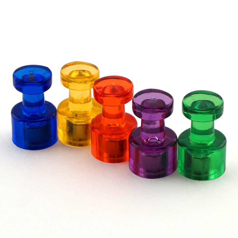 MAGNET SOURCE - Magnet Source .625 in. L X .375 in. W Assorted Magnetic Push Pins 10 pc