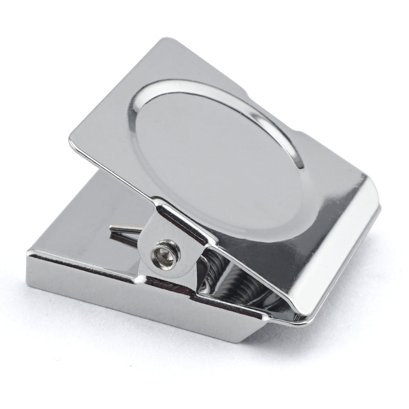 MAGNET SOURCE - Magnet Source 1.125 in. L X 1.375 in. W Silver Square Magnetic Clips 5 lb. pull 4 pc